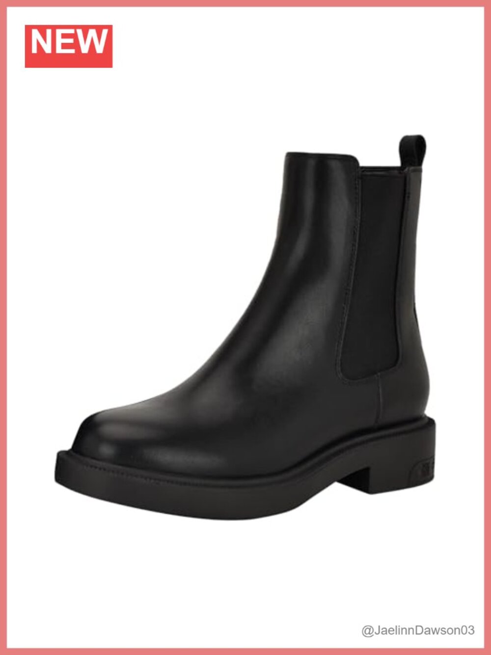 GUESS Fynli Chelsea Ankle Boots Women Round Toe Pull-On Man Made